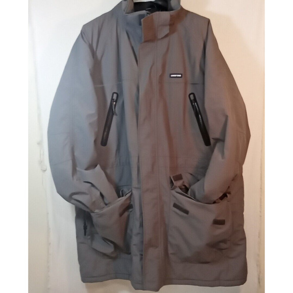 Lands End Jacket Mens XXL/T 50-52 Gray Detachable Hood - Picture 1 of 11